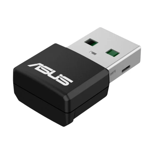 ASUS - Dual-Band Wi-Fi 6 AX1800 USB Network Adapter - Black