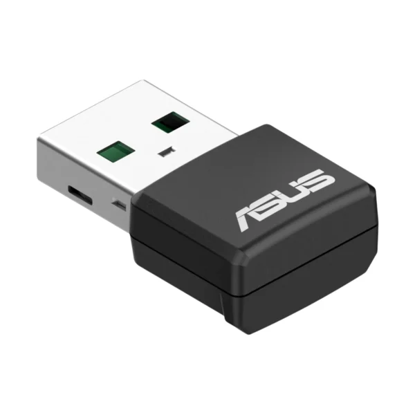 ASUS - Dual-Band Wi-Fi 6 AX1800 USB Network Adapter - Black - Image 2