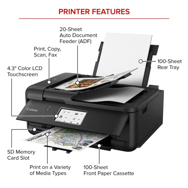 Canon PIXMA TR8622a Wireless Home Office All-In-One Printer - Image 2