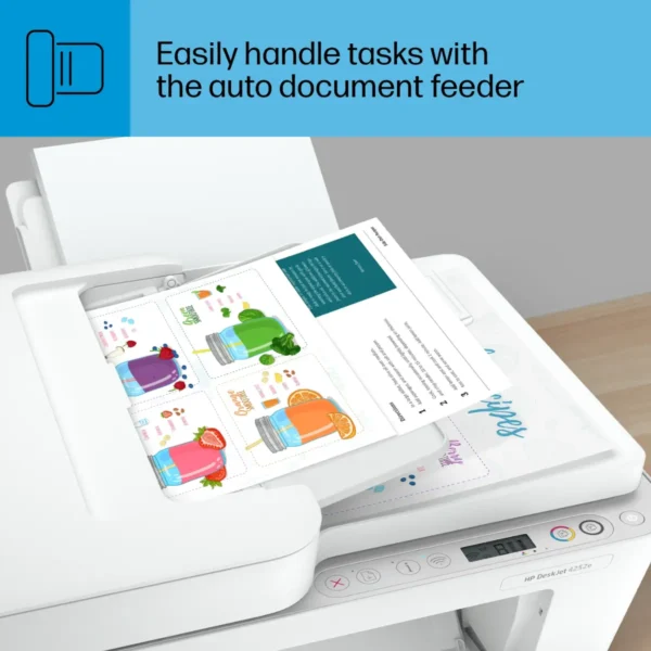 HP DeskJet 4252e Wireless All-in-One Color Inkjet Printer, Scanner, Copier, 3 Months Free Ink - Image 2