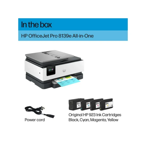 HP OfficeJet Pro 8139e Wireless All-in-One Color Inkjet Printer - Image 4