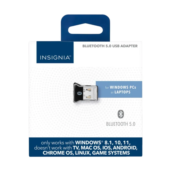 Insignia™ - Bluetooth 5.0 USB Adapter - Image 2