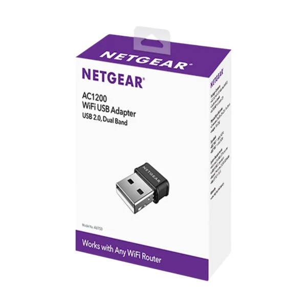 NETGEAR - Dual-Band Wireless-AC USB Network Adapter - Black - Image 2