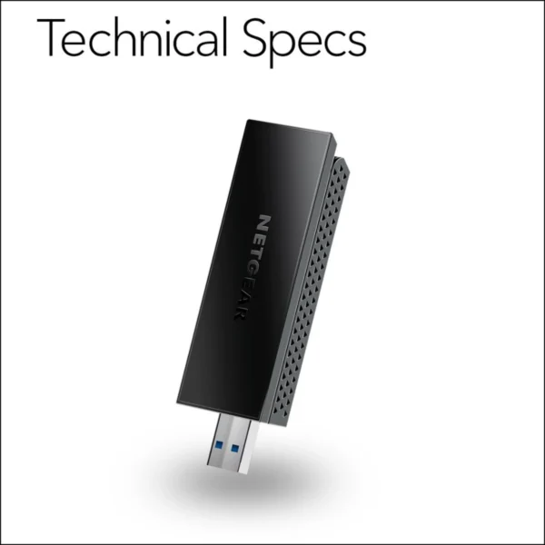 NETGEAR - Nighthawk AX1800 Wi-Fi 6 USB 3.0 Adapter - Black - Image 2
