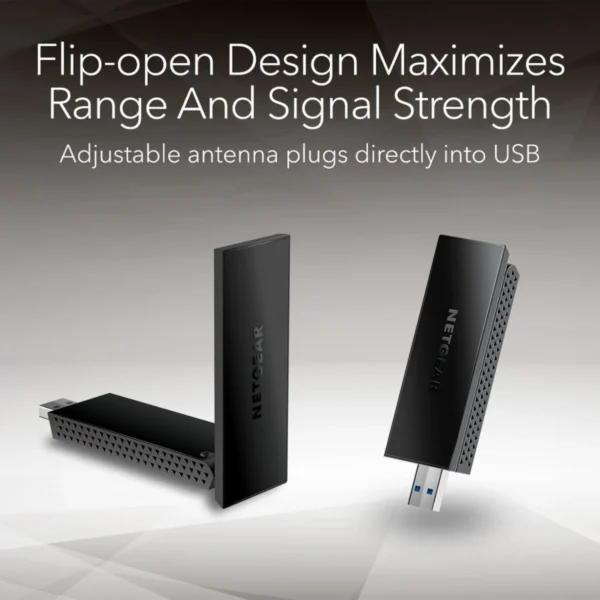 NETGEAR - Nighthawk AX1800 Wi-Fi 6 USB 3.0 Adapter - Black - Image 4