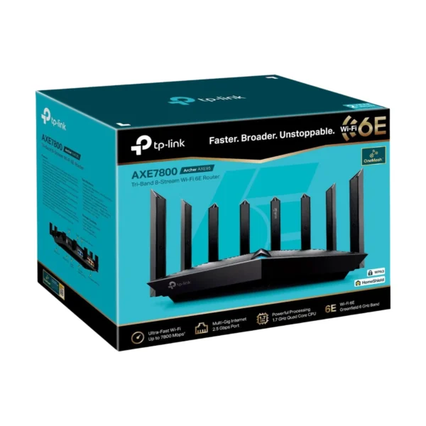 TP-Link - Archer AXE7800 Tri-Band Wi-Fi 6E Router - Black - Image 4